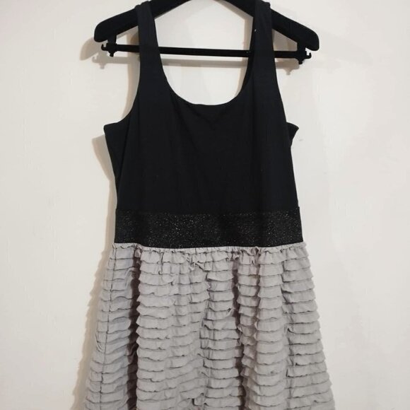 Black Ruffled Tank Dress - Picture 1 of 5